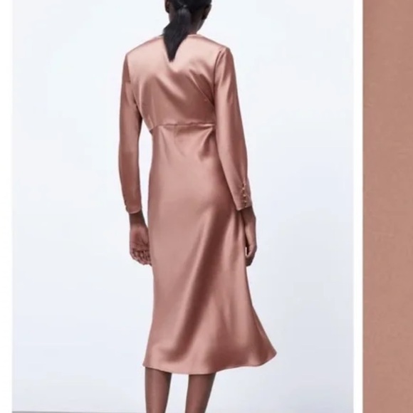 Zara KNOTTED NECKLINE DRESS - Picture 2 of 7